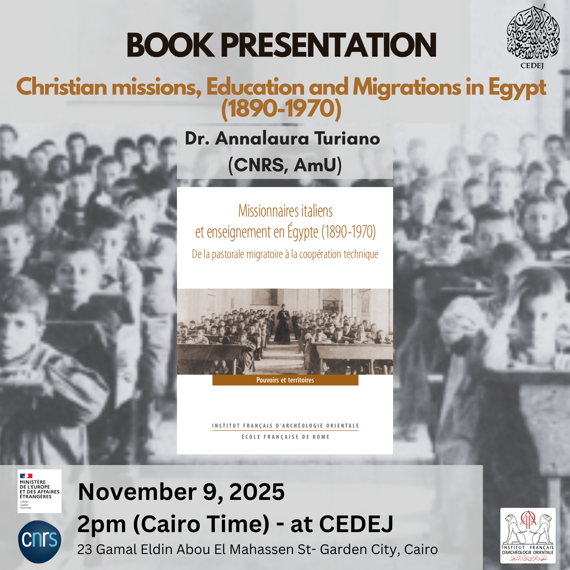 Book presentation Nov9 CEDEJ IFAO A.Turiano