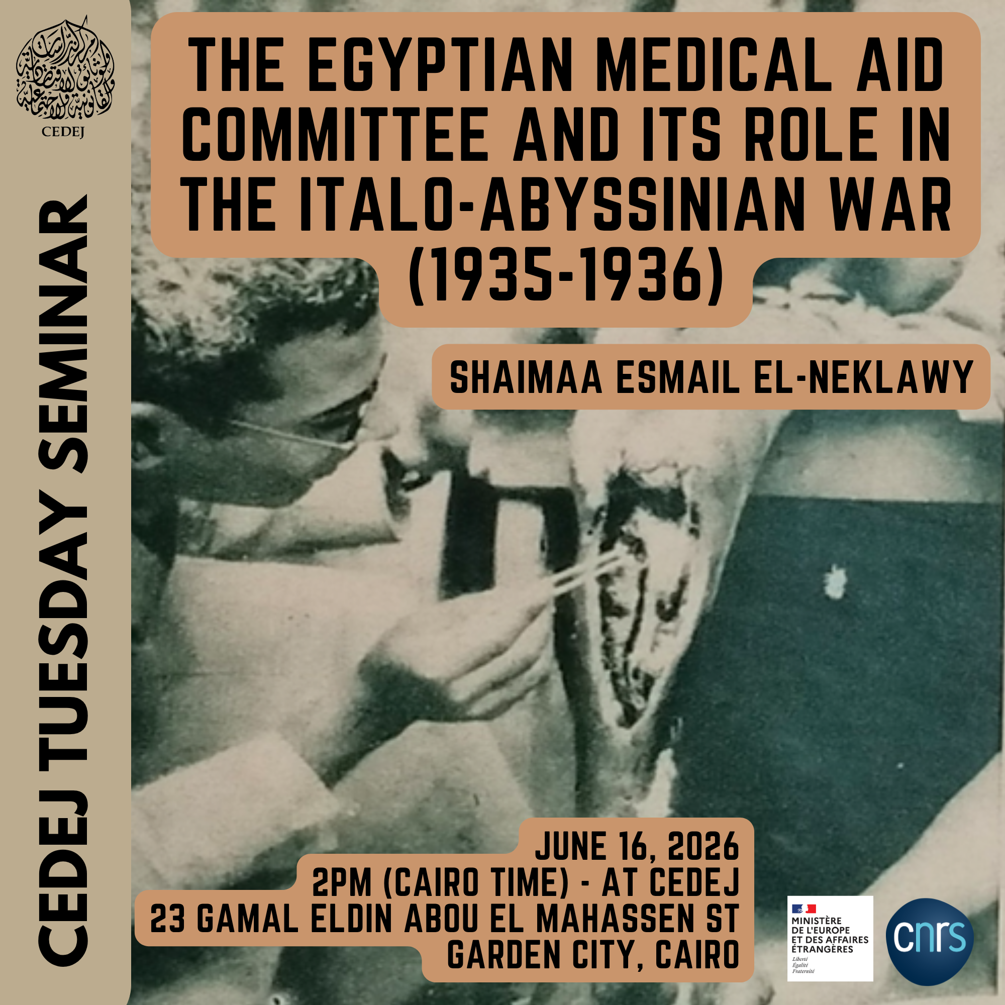 Tuesday seminar Shaimaa Esmail June 26
